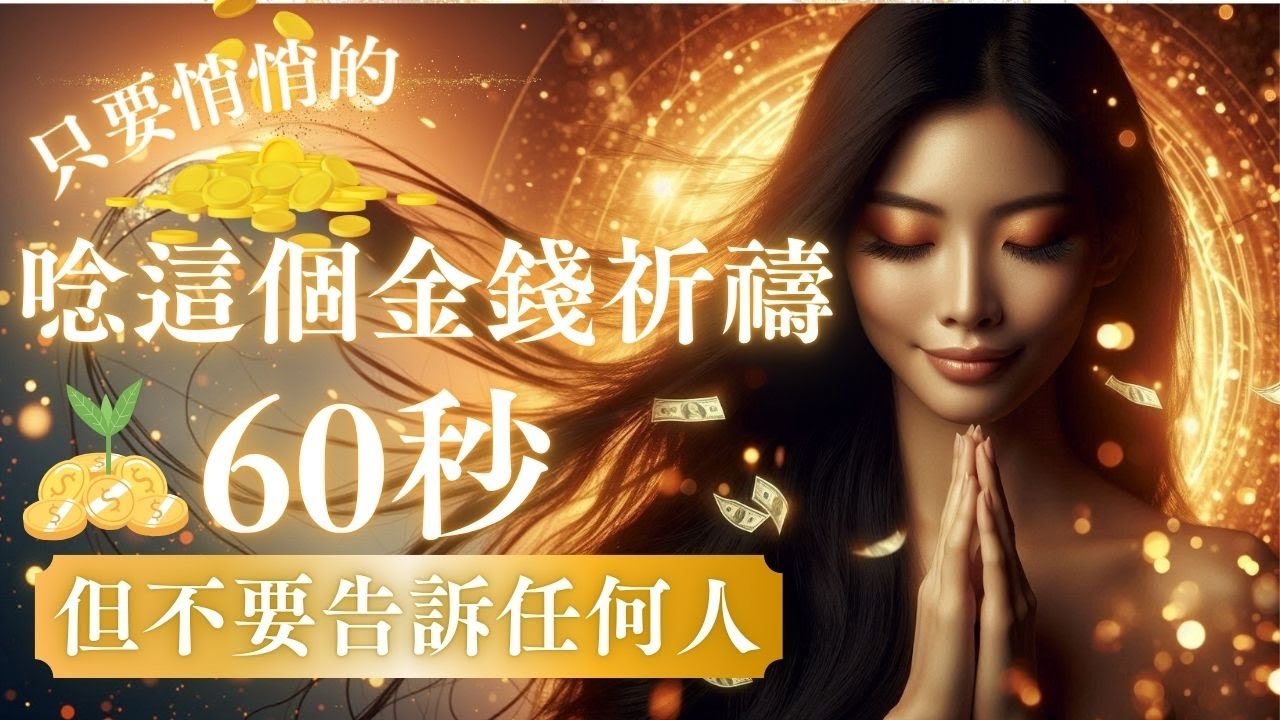 唸這個金錢祈禱60秒，不要告訴任何人，24小時內發生驚喜財富奇蹟！？小儀式 大驚奇