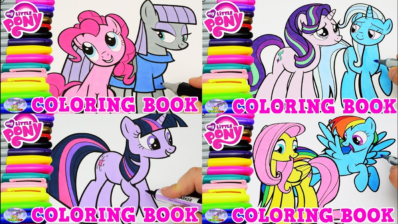 My Little Pony Coloring Book Starlight Glimmer Maud Pie Twilight Surprise Egg and Toy Collector SETC