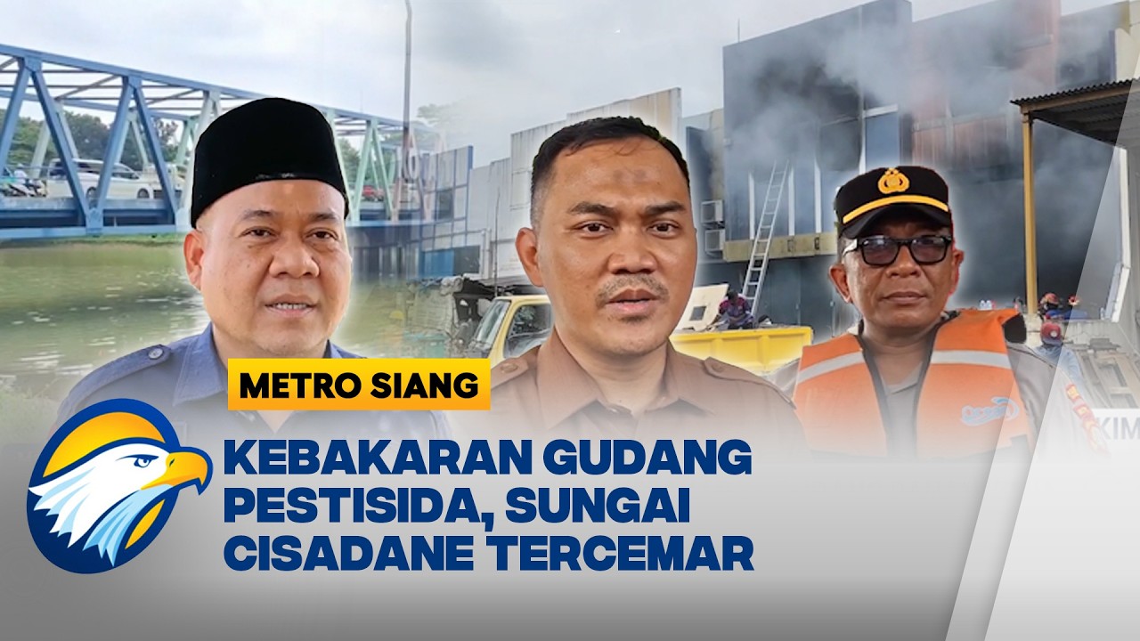 Kebakaran Gudang Pestisida di Tangerang Selatan Cemari Sungai Cisadane   - [Metro Siang]