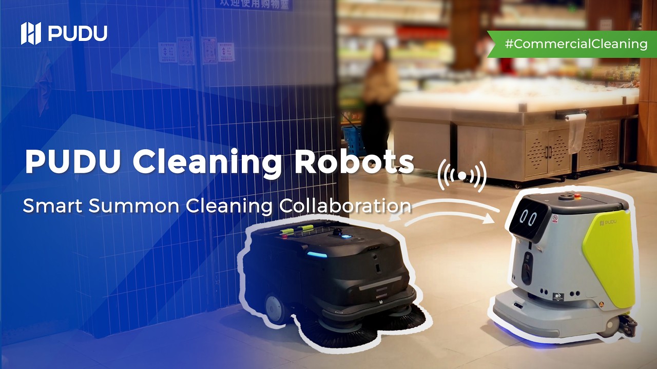PUDU Cleaning Robots: Smart Summon Cleaning Collaboration