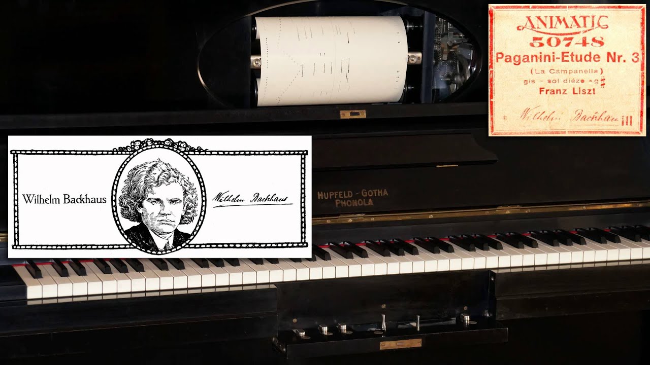 Wilhelm Backhaus plays Liszt La Campanella (ca. 1907)