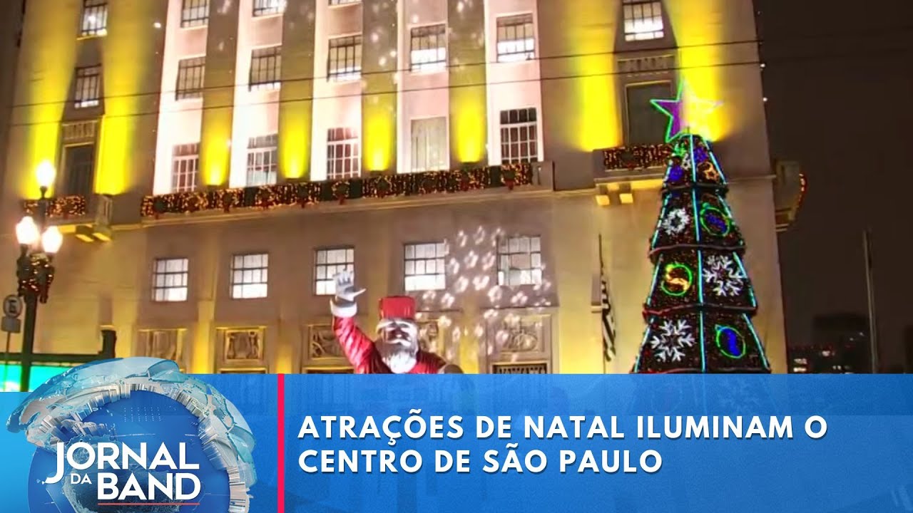 Atrações de Natal iluminam o centro de São Paulo | Jornal da Band