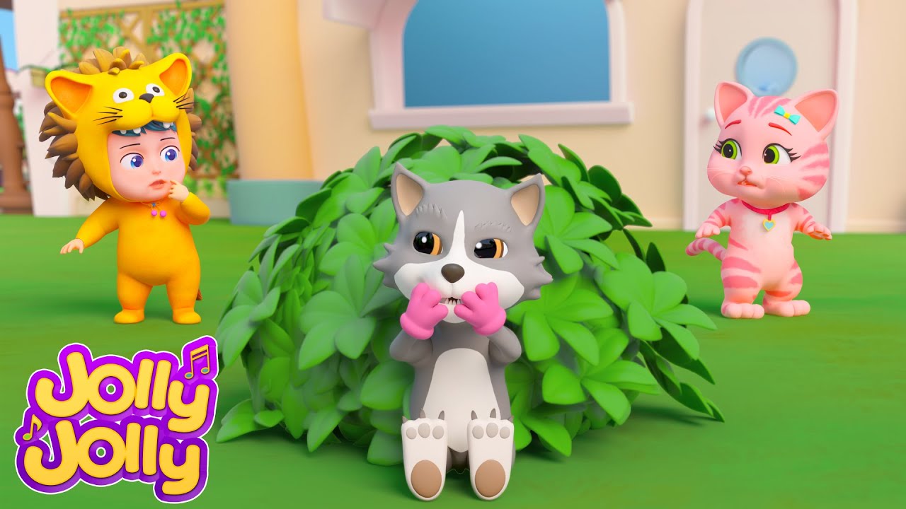 Ребенок играет с тремя маленькими котятами | Jolly Jolly - Учись и играй - Детские стишки