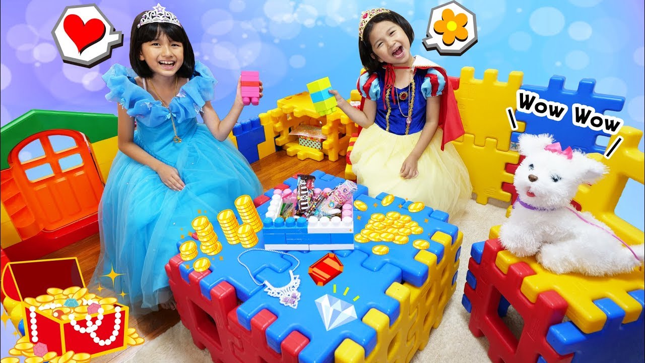 ごっこ遊び☆プリンセスの宝石を守ろう！お姫様のレゴパーティ☆himawari-CH