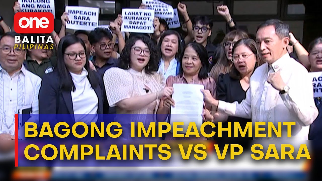Dalawang bagong impeachment complaints vs VP Sara, inihain sa Kamara | One Balita Pilipinas