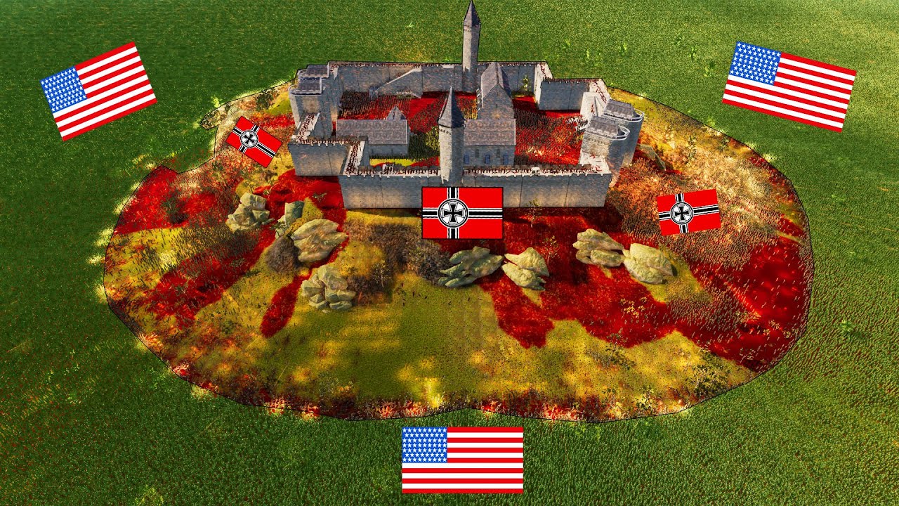 2,000,000 US Army VS German Fortress Defense! - Ultimate Epic Battle Simulator 2 UEBS 2