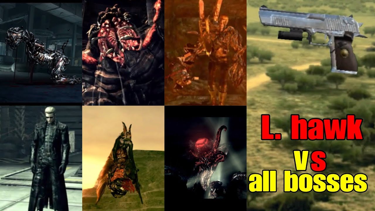 L hawk magnum vs all bosses in Resident evil 5
