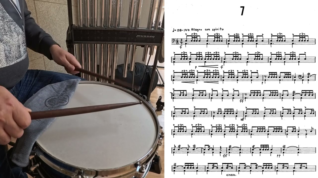 ADVANCED SNARE DRUM STUDIES by Mitchell Peters.NO.7