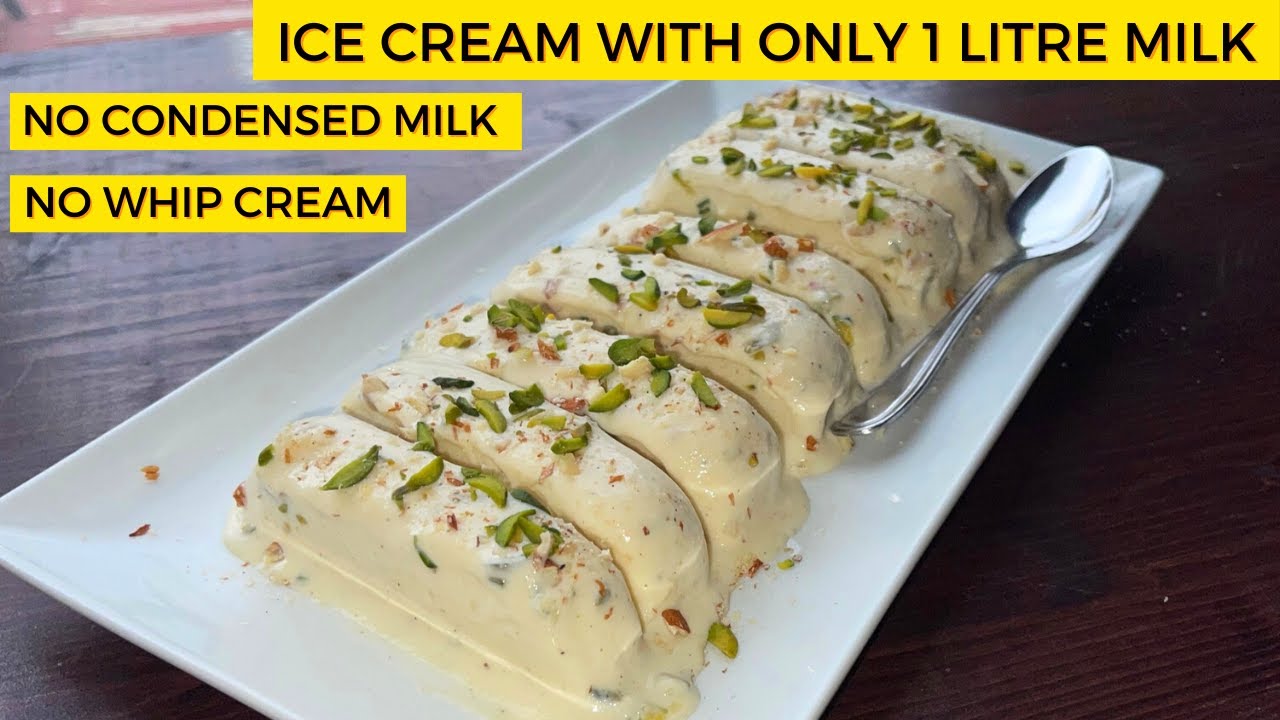 If you have 1 Litre Milk at home make this easy Homemade Ice Cream by (HUMA IN THE KITCHEN)