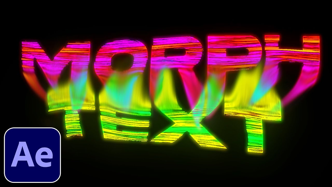 MORPHING TEXT EFFECT - After Effects Tutorial (NO PLUGINS)