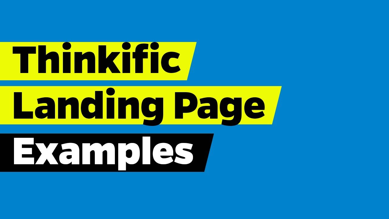 Thinkific Landing Page Examples