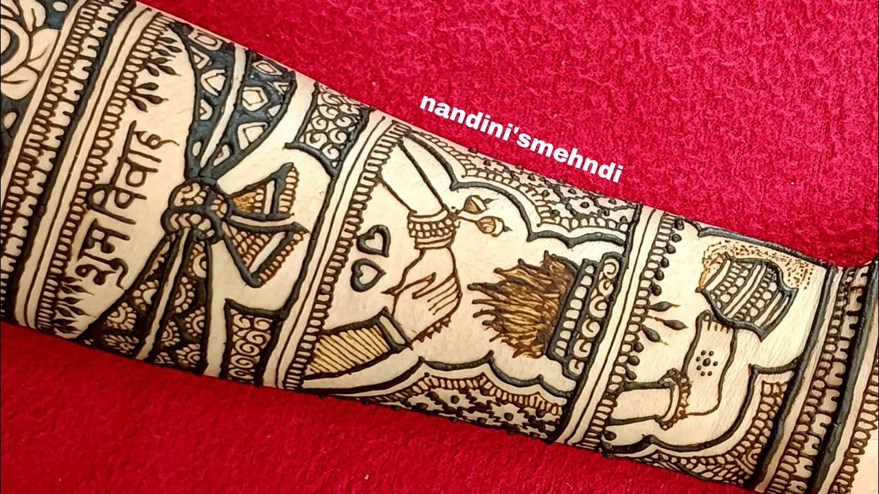 Amazing Detailed Theme Bridal Mehndi Video For This Wedding Season🔥 दुल्हन मेहंदी Nandini'smehndi