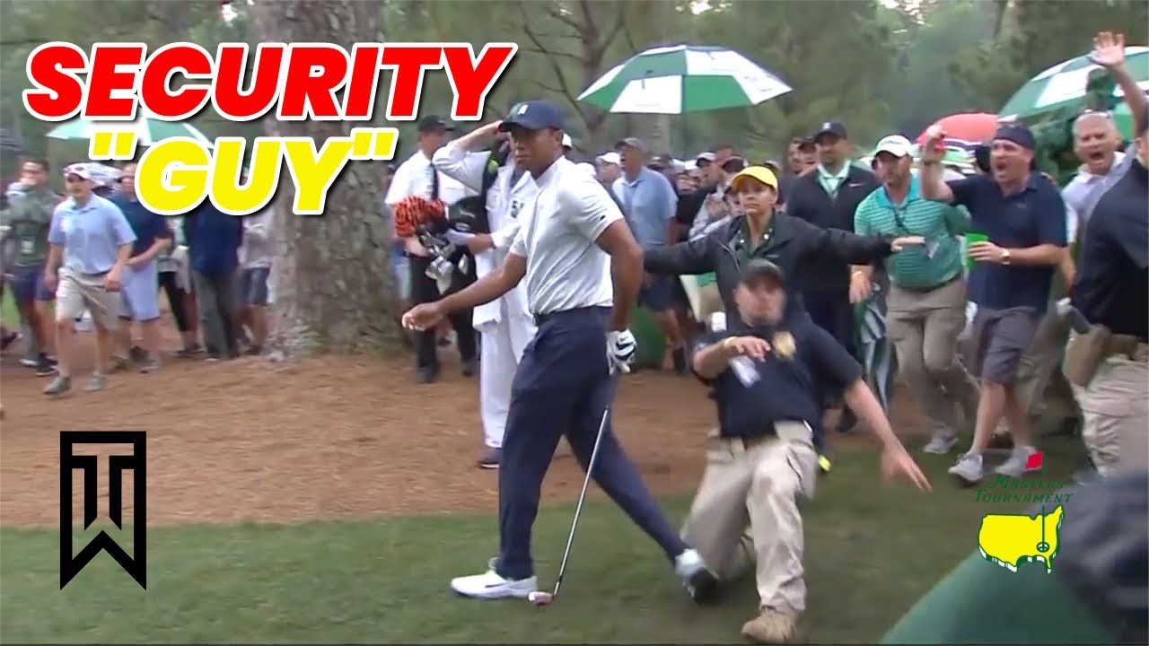 Masters Security Guard Trips Tiger Woods, Makes Birdie