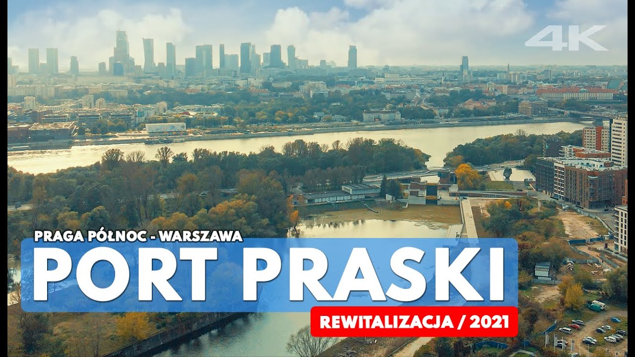 PORT PRASKI Warszawa z drona 4K, 😱 Projekt zabudowy od początku 😱