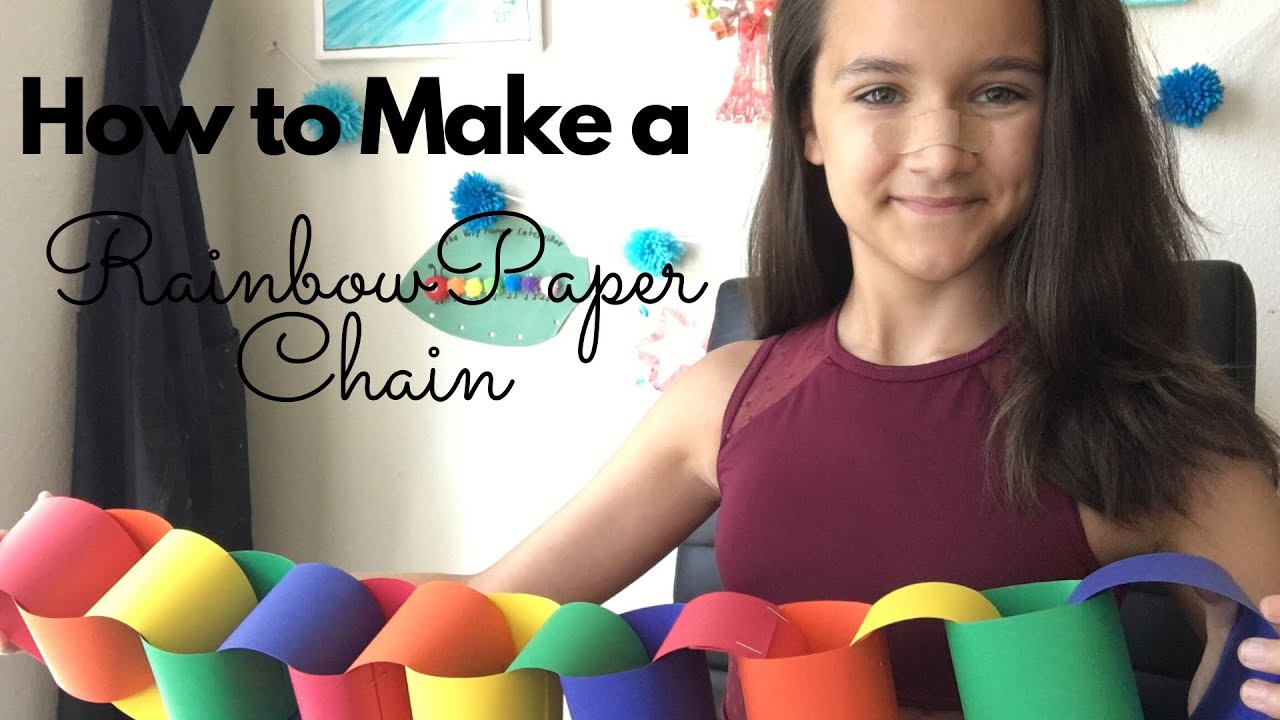 How to Make a Rainbow Paper Chain