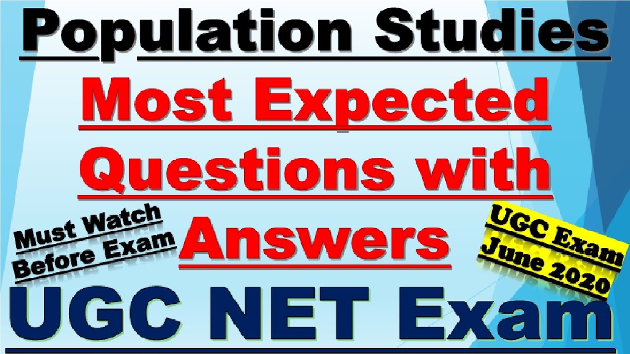 2. Most Expected Questions For NTA UGC NET Population Studies 2023 Examination