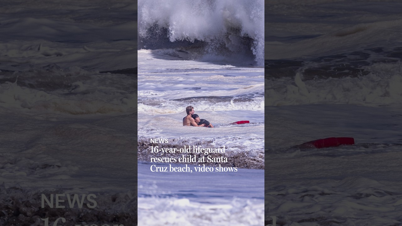16-year-old lifeguard rescues child at Santa Cruz beach, video shows