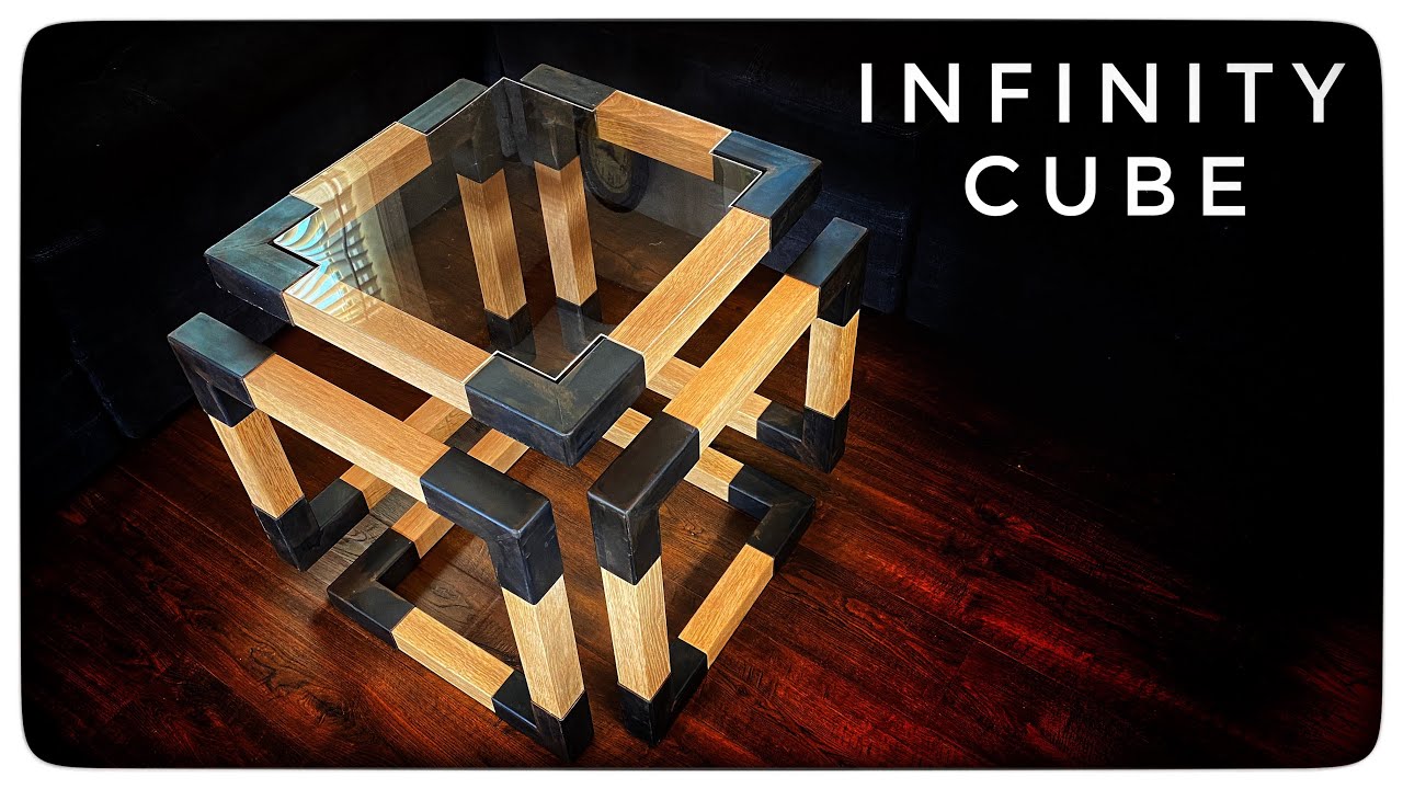 Wooden Infinity Cube Table