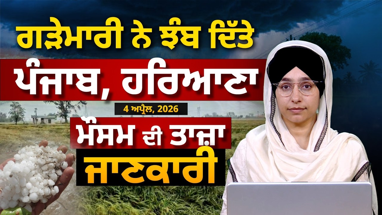 WEATHER REPORT | Punjab-Himachal Weather Forecast l 4 APRIL । THE KHALAS TV