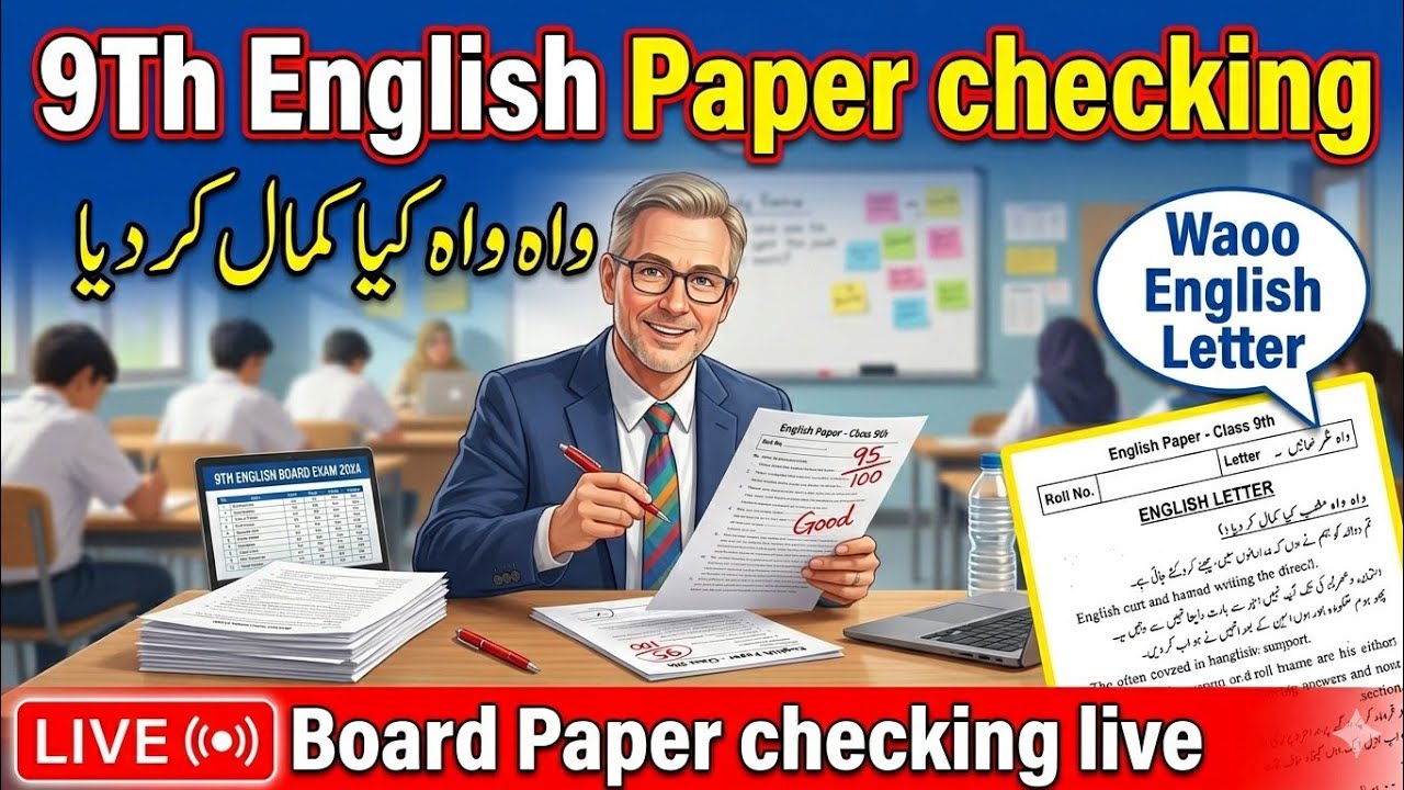 9th English paper checking live |Board paper checking 9Th English |Paper checking 