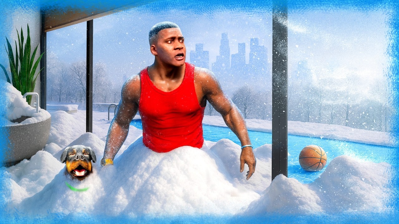 LA NEIGE A D&Eacute;TRUIT LA MAISON DE FRANKLIN SUR GTA 5 !