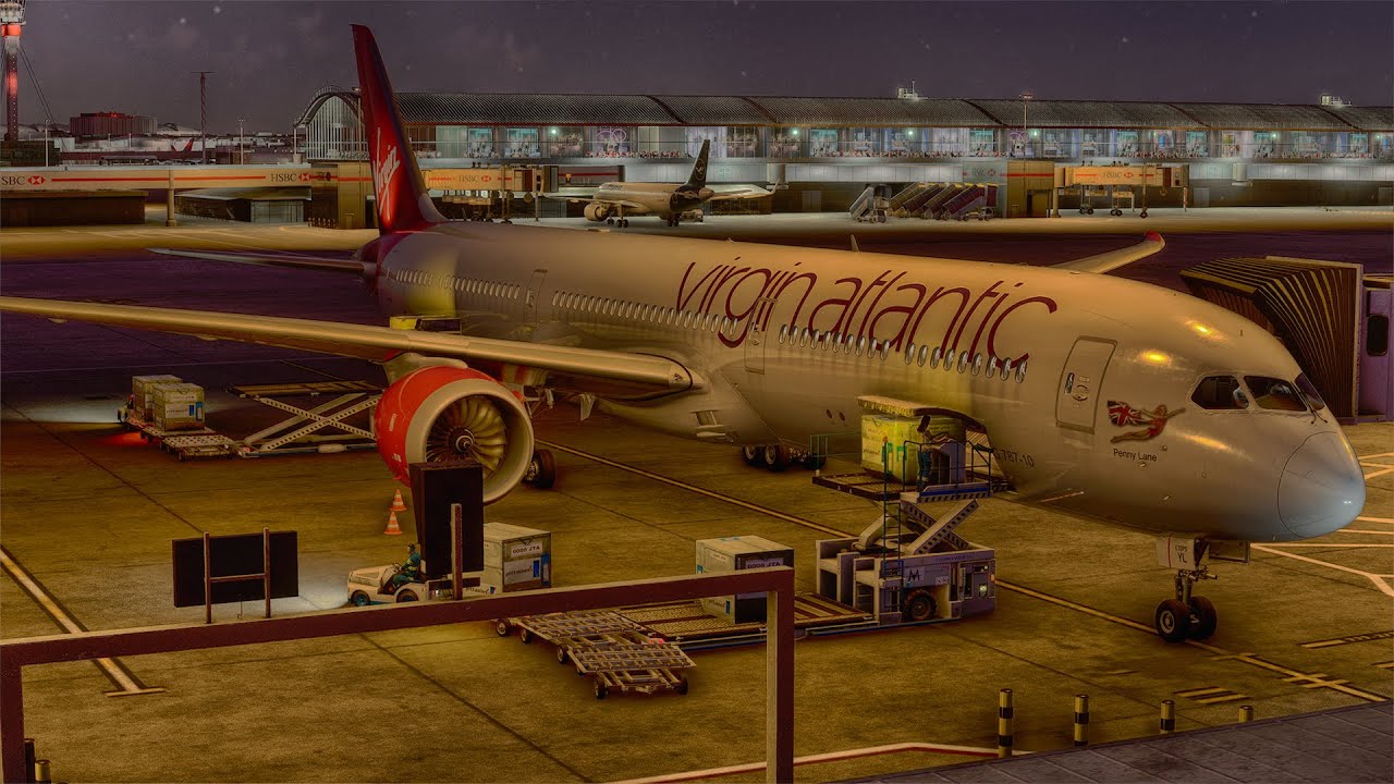 VIRGIN ATLANTIC FULL FLIGHT: Lagos - London. Heathrow. Microsoft Flight Simulator 2020.
