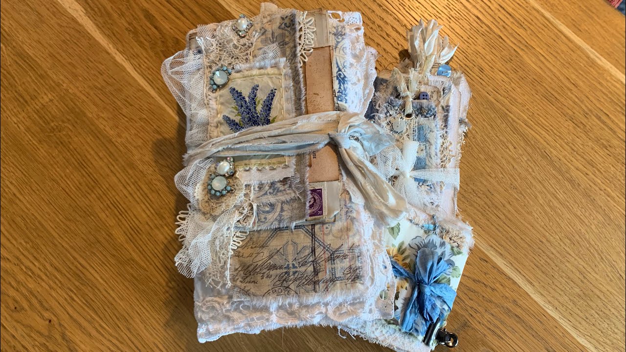 Vintage style blue junk journal