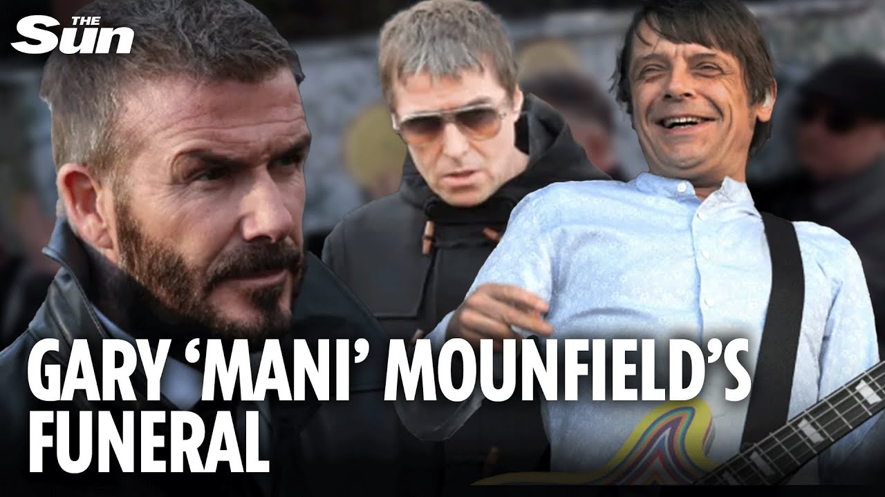 LIVE: The funeral of iconic Stone Roses bassist Gary 'Mani' Mounfield