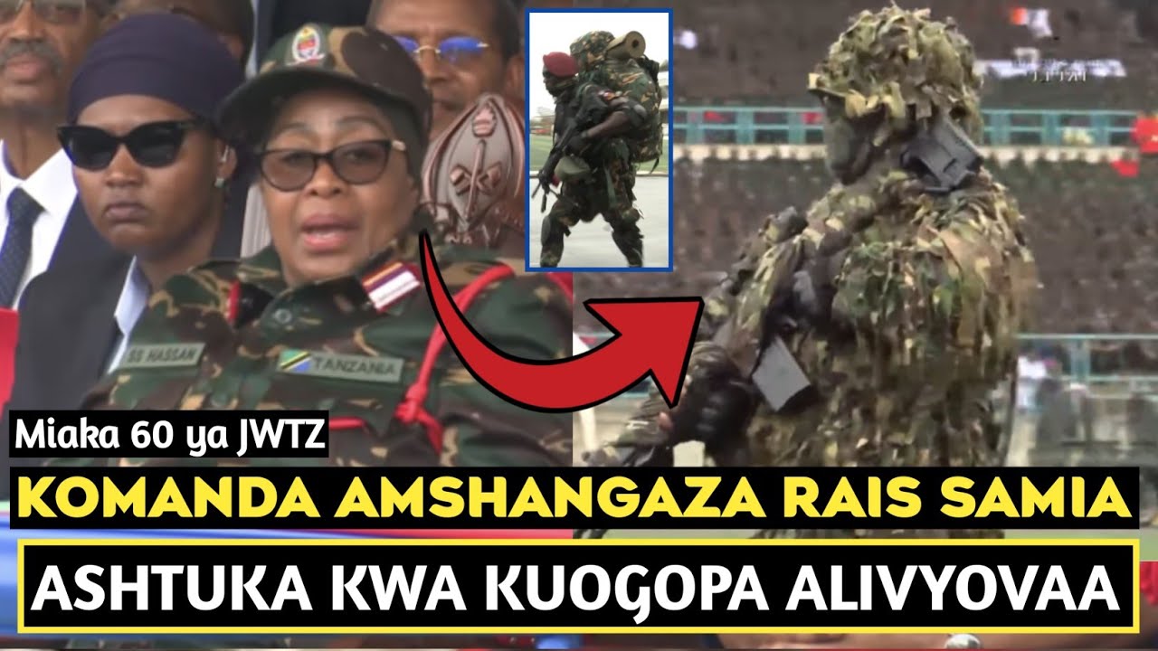 TAZAMA KOMANDO HUYU ALIVYO MUOGOPESHA RAIS SAMIA/ATOKEA NA MAVAZI YA KUTISHA/MIAKA 60 YA JWTZ