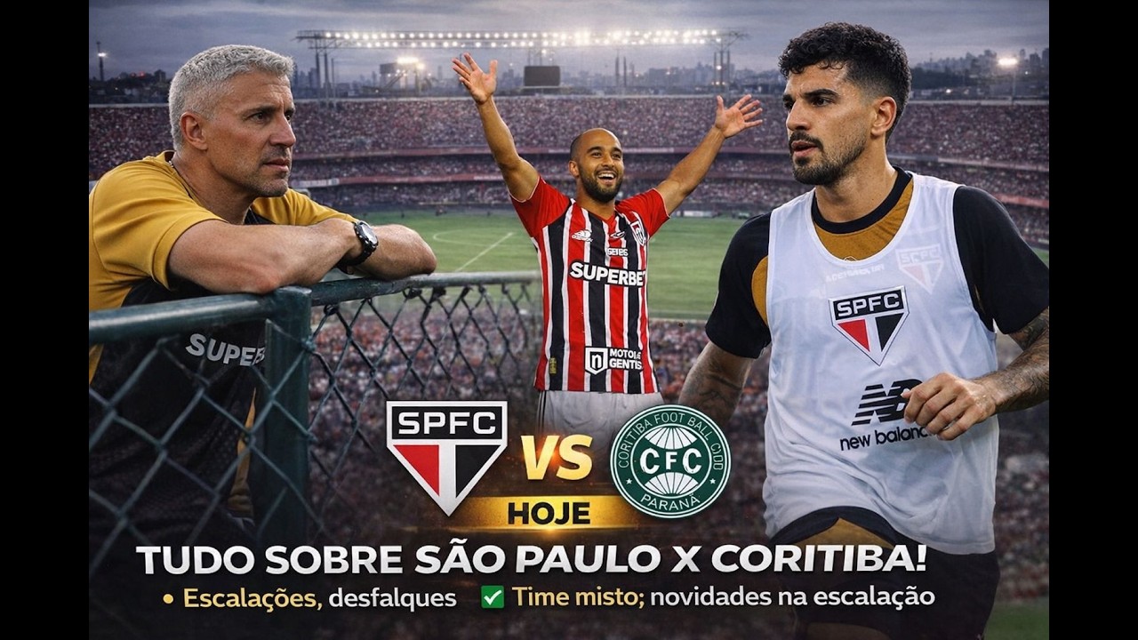 ÚLTIMAS NOTÍCIAS DO SÃO PAULO E TUDO ANTES DO JOGO CONTRA O CORITIBA!