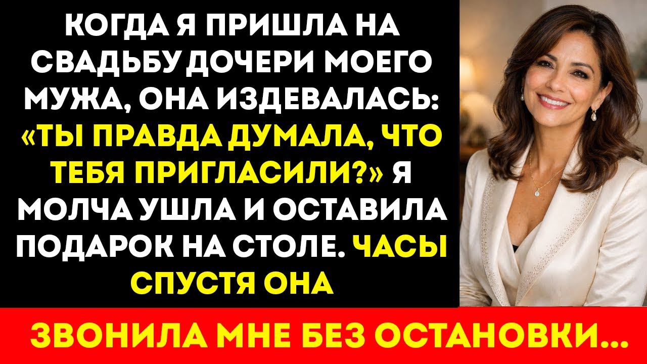 На свадьбе дочери моего мужа меня не было в списке гостей — я оставила подарок, а потом она