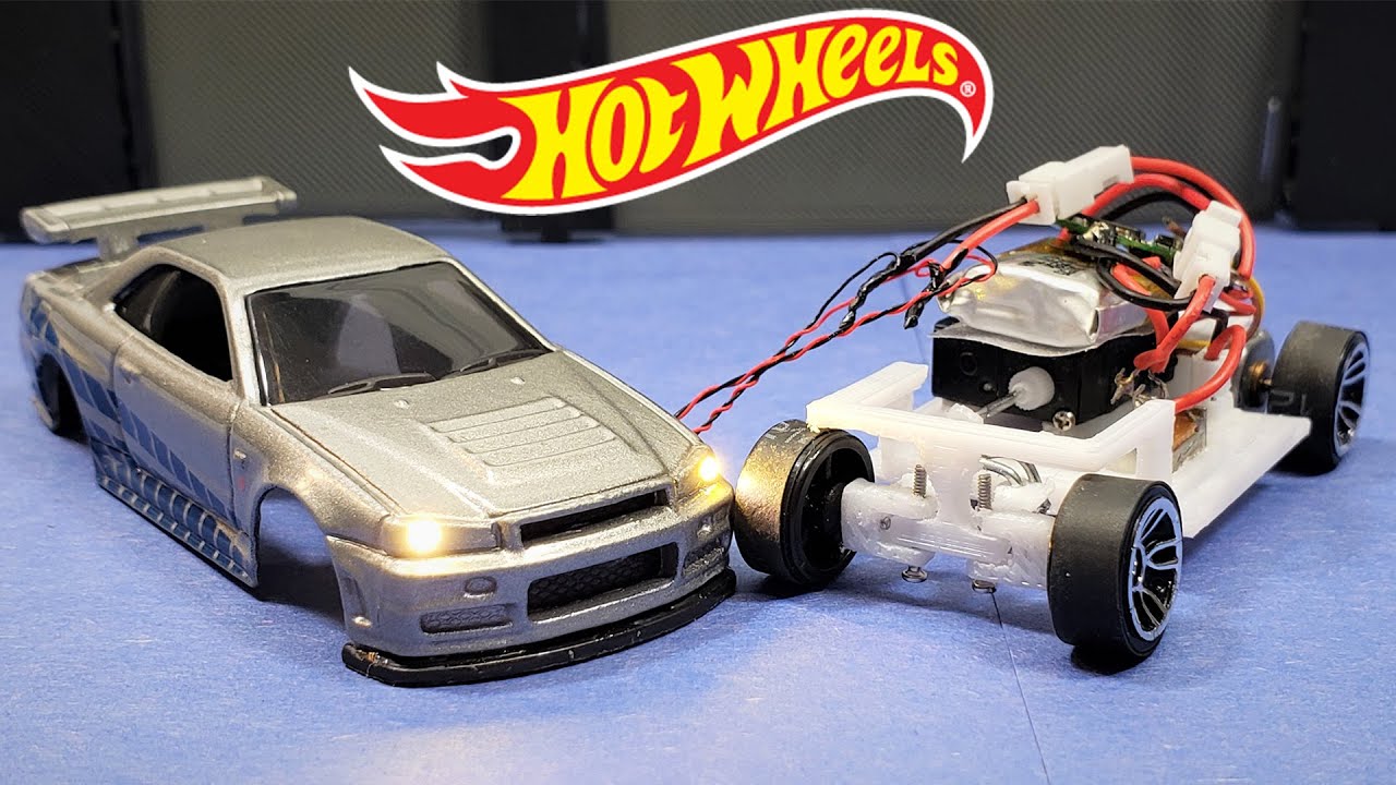 RC Hot Wheels car. 1/64 RC car. Paul Walker's Skyline from Fast and the Furious