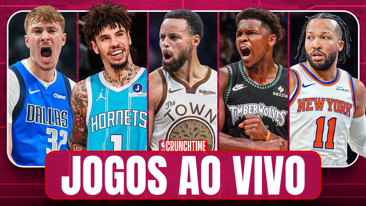 JOGOS DA NBA AO VIVO I Warriors, Knicks, Wolves, Mavs e tudo da rodada no CrunchTime 28/01