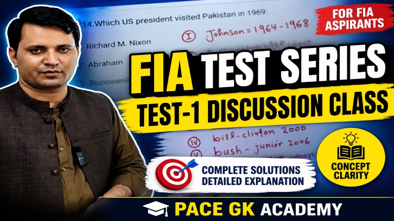 FIA Test Series Test 1 Discussion Class | FIA Jobs Preparation 2026 | PACE GK ACADEMY