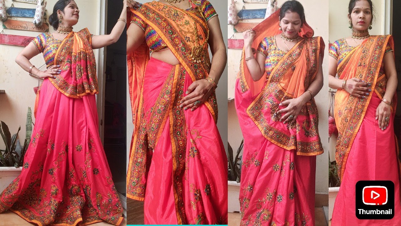 1 Saree se 4 different saree style ayse bnaye/1saree in 4 look/4 तरह से एक सारी को ऐसे पहने 👌💃💯👍