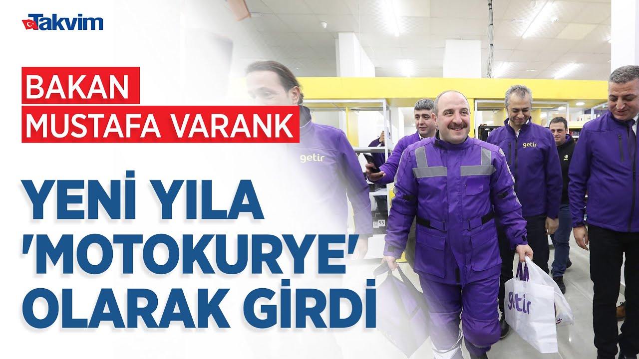 Bakan Varank, yeni yıla 'motokurye' olarak girdi