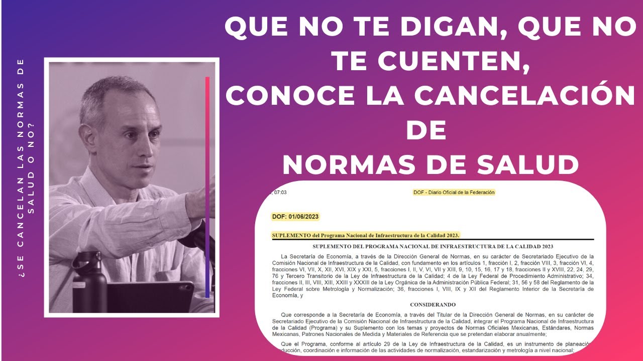 Conoce detalles sobre la Cancelaci&oacute;n de Normas de Salud