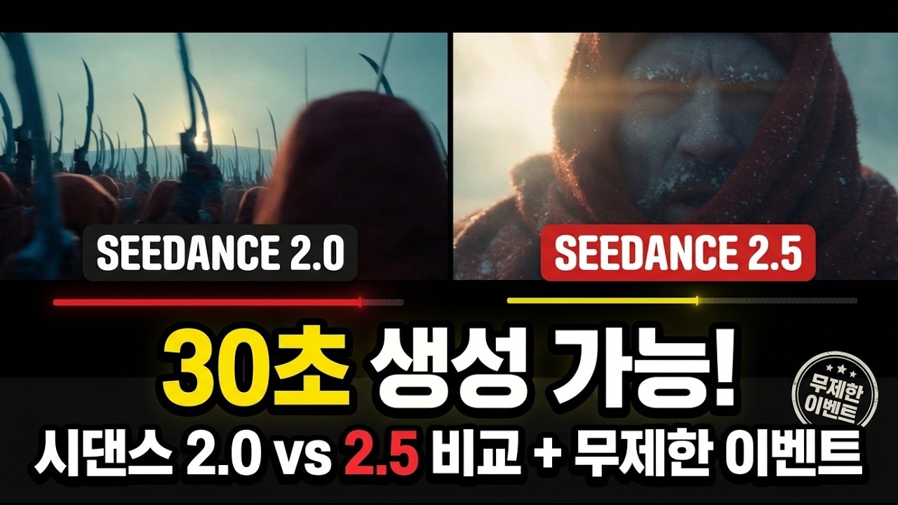 SeaDance 2.5 vs. SeaDance 2.0 Comparison. SeaDance 2.5 Can Generate 30-Second Continuous AI Videos.