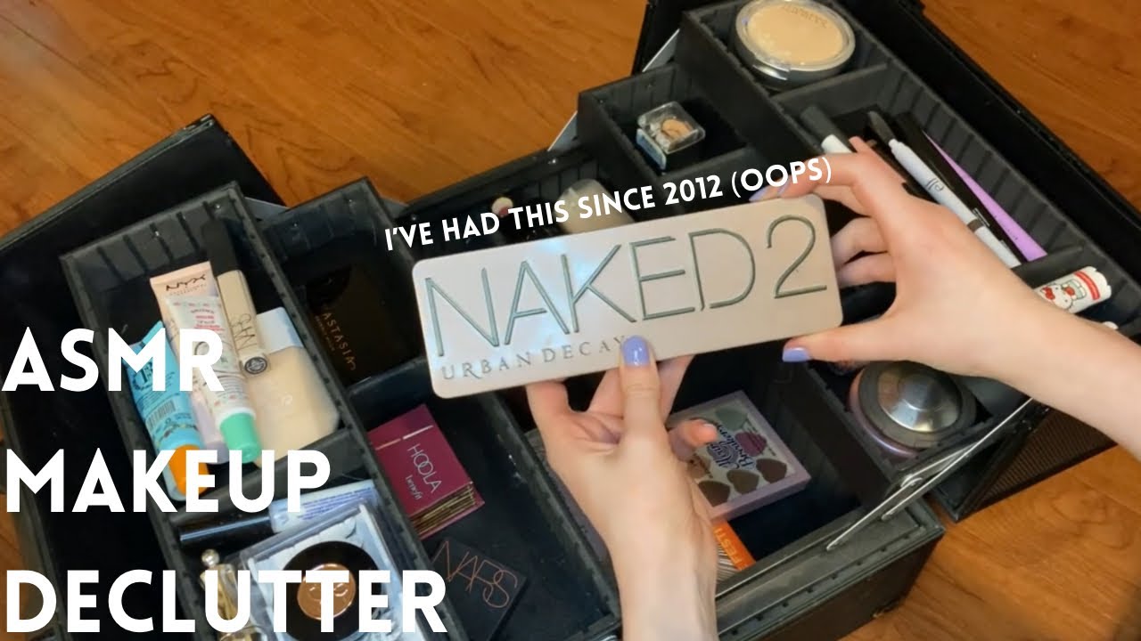 ASMR Makeup Declutter | rummaging, tapping, rambling