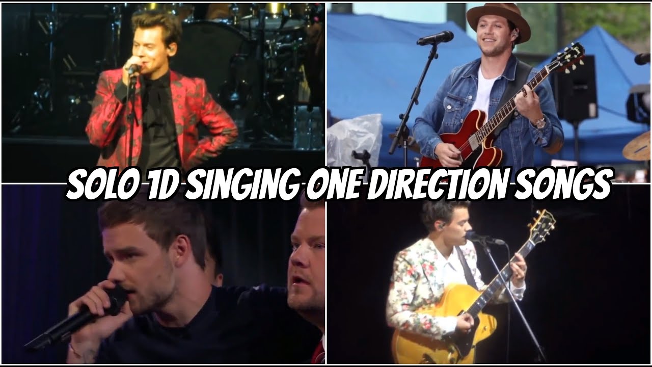 Harry, Liam, and Niall singing 1D songs as solo artists