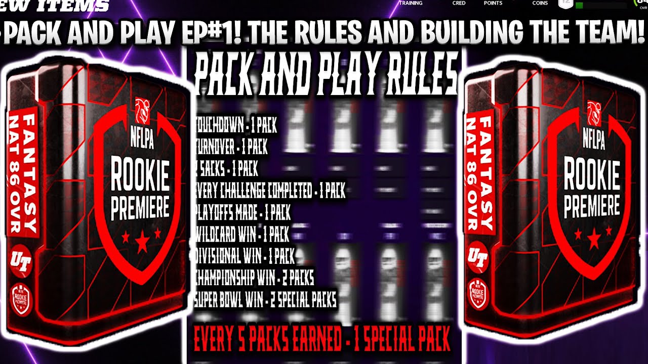 PACK AND PLAY EPISODE 1! THE RULES AND BUILDING THE TEAM! | MADDEN 22 ULTIMATE TEAM