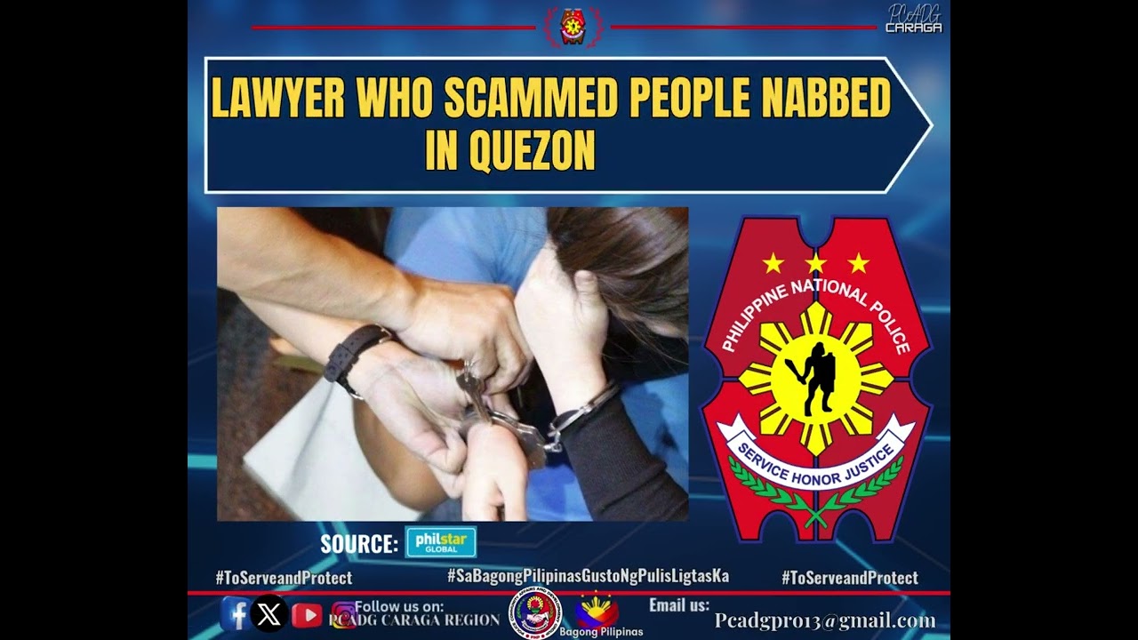 Lawyer who scammed people nabbed in Quezon City