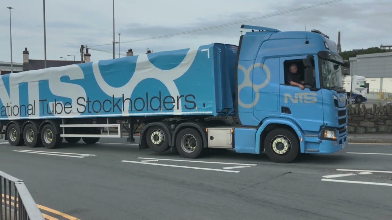 Irish Lorries and others at Holyhead Port.