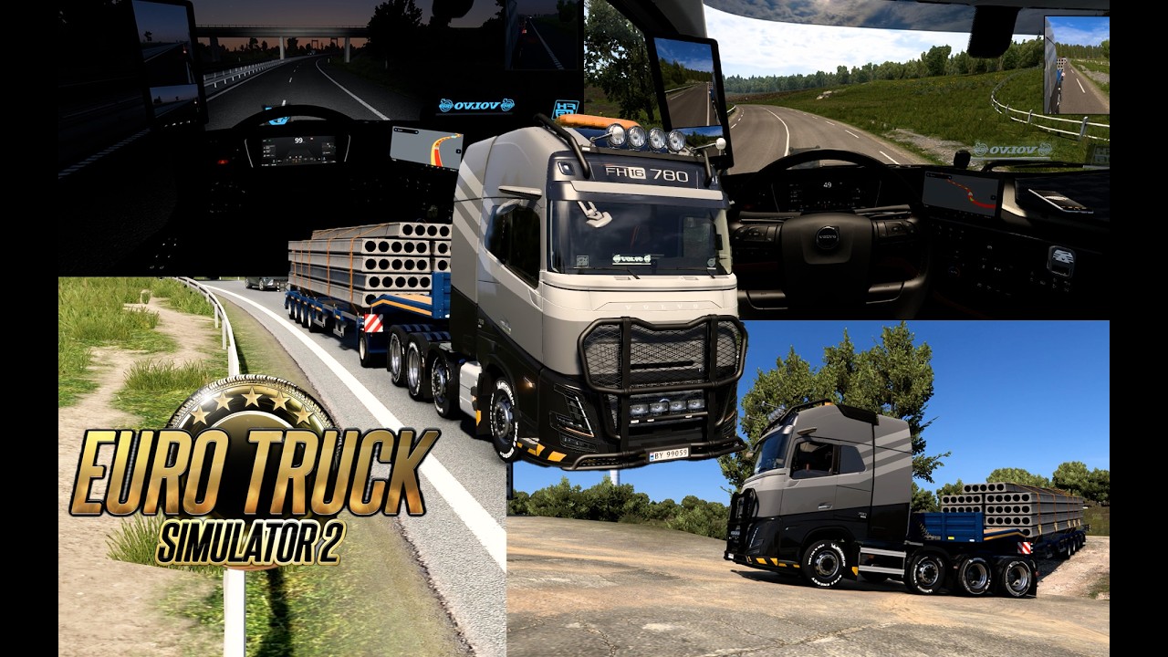 51T Concrete Block Delivery Norway to France Via Sweden,Denmark,Germany - ETS 2 v1.58 || Part-1