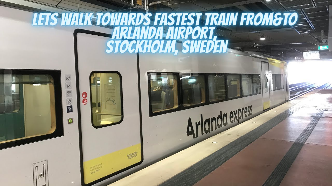 Lets walk towards fastest train from & to - Arlanda Airport, Stockholm, Sweden