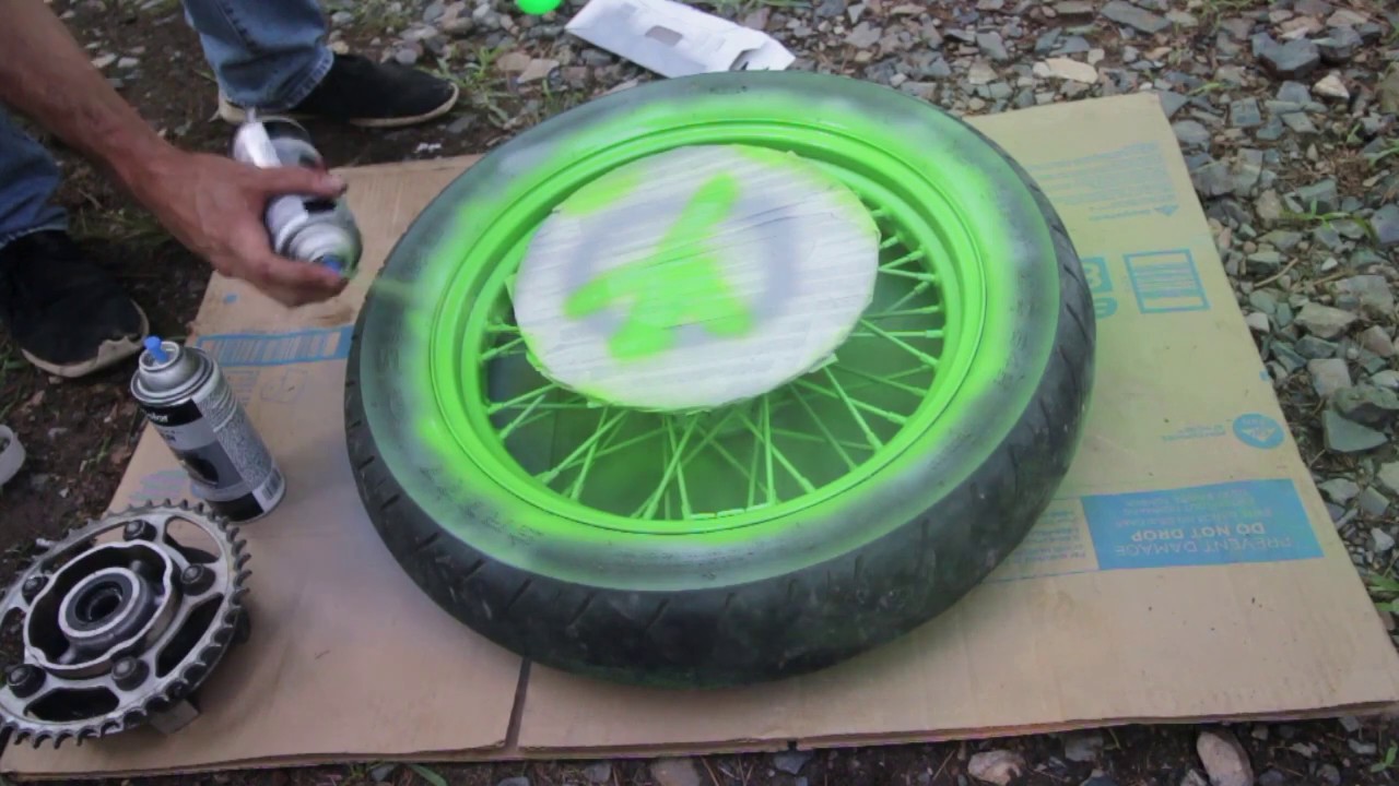 Painting Hagathas wheels (Honda Shadow)