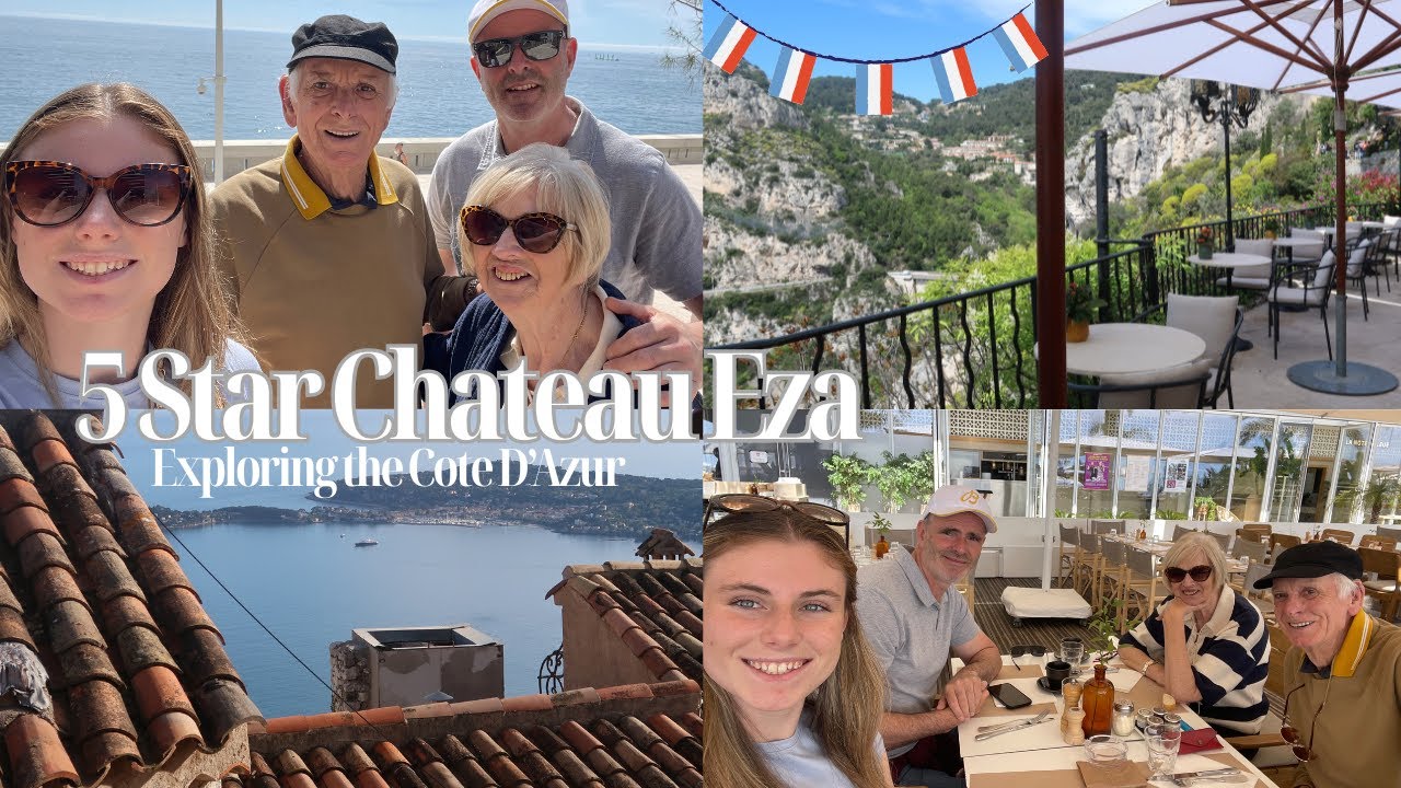5-ЗВЕЗДОЧНЫЙ ОТЕЛЬ 🌟 Chateau Eza | Поездка с бабушкой и дедушкой в ​​деревню Эз, исследование Лаз...