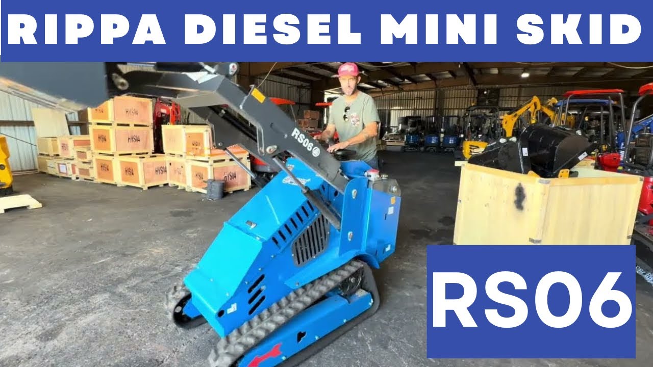 Китайский мини-погрузчик с бортовым поворотом: Rippa RS06 Diesel &mdash; двигатель Kubota, один насос, ...