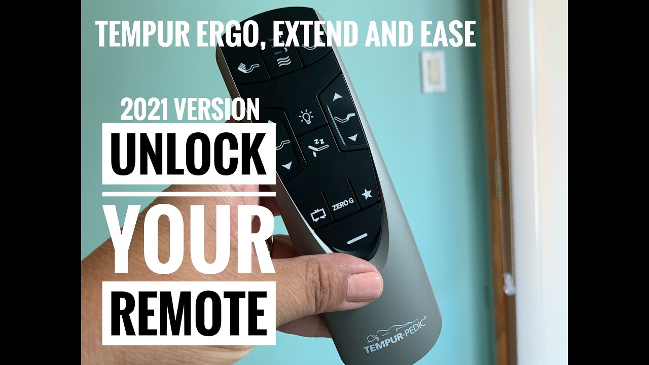 Unlock your Tempur Ergo, Extend or Ease remote (2021 version)
