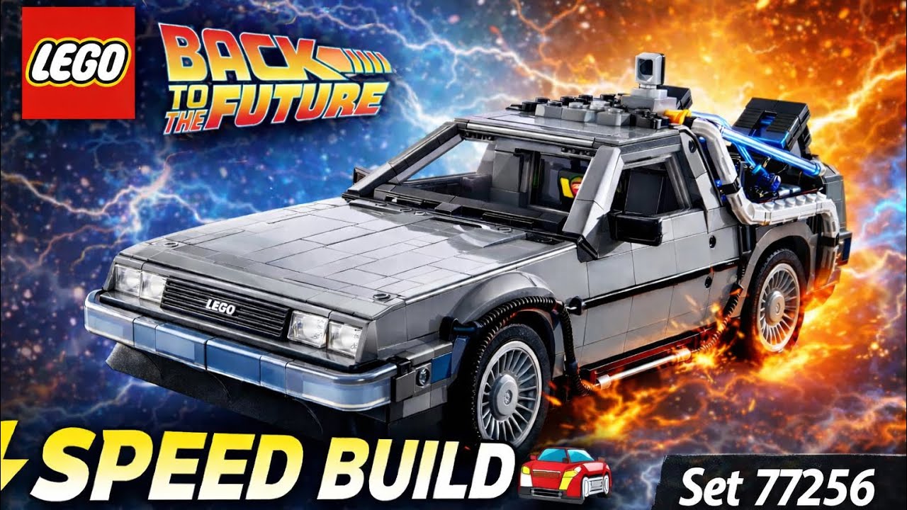LEGO DeLorean Time Machine Speed Build | Back to the Future set 77256⚡️ 